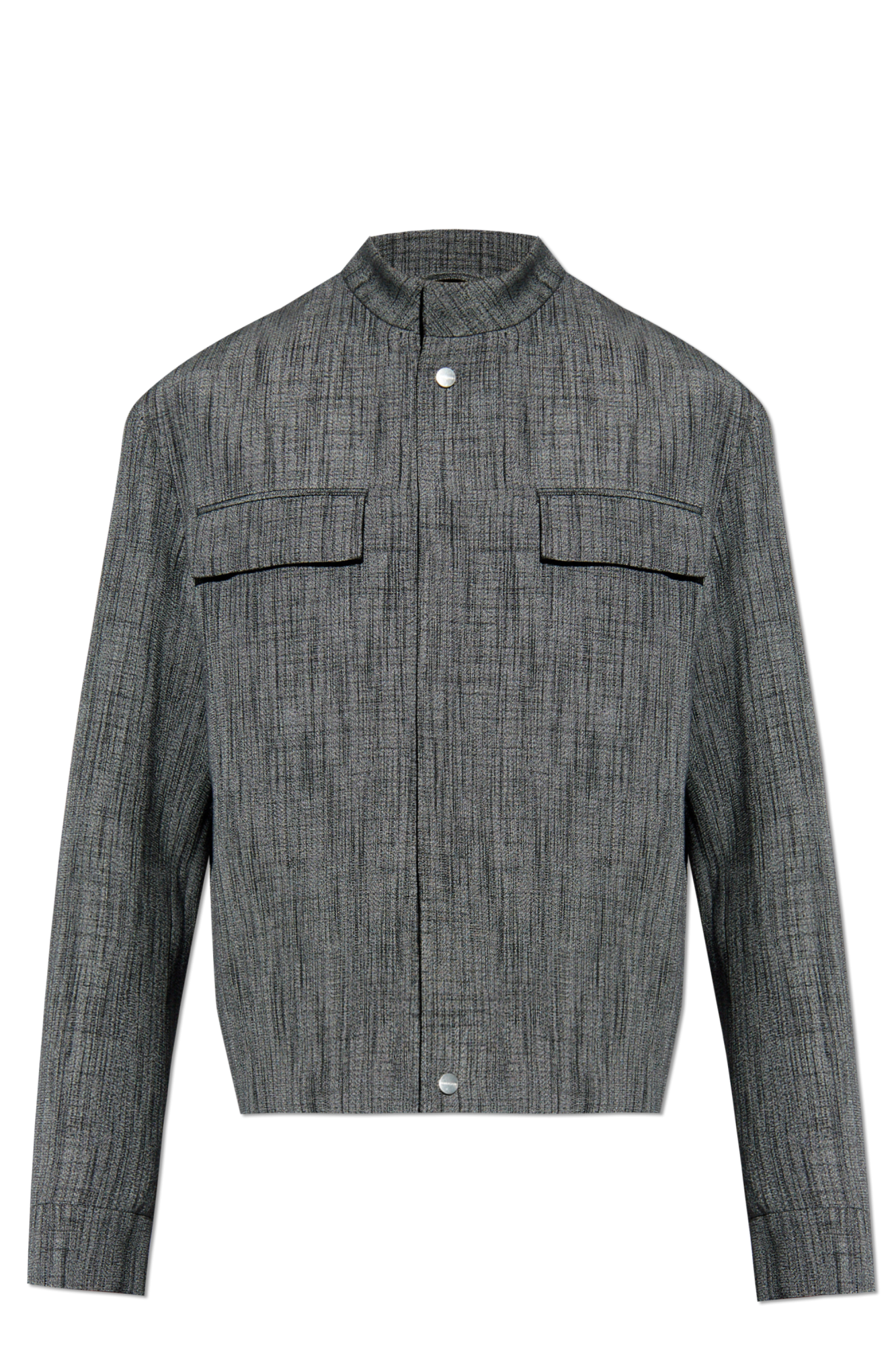 Grey Jacket with stand-up collar FERRAGAMO - Vitkac Italy